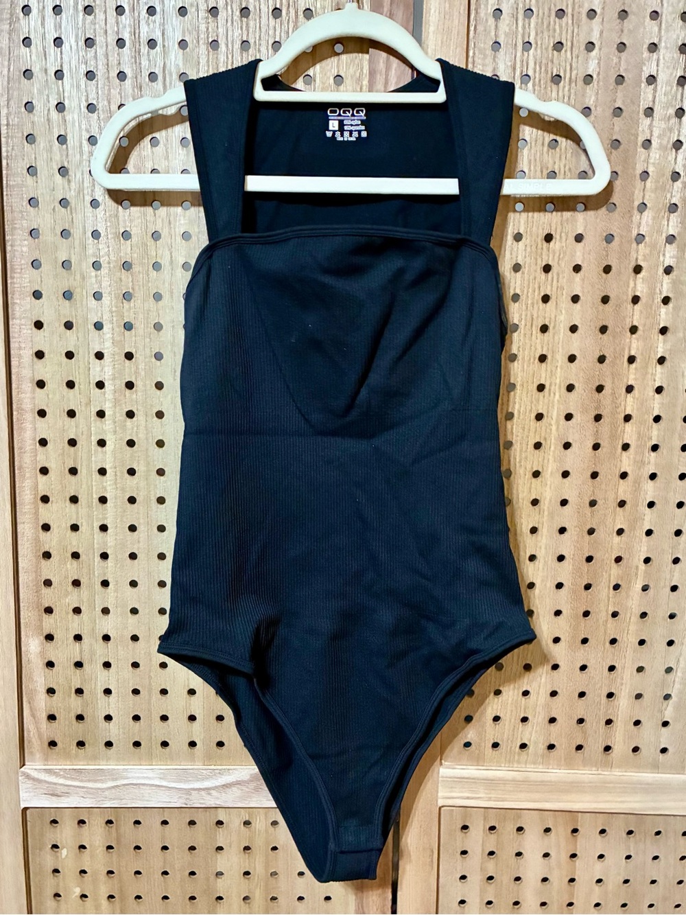 Women’s Black Bodysuit by OQQ Size L